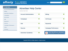 Tablet Screenshot of helpcenter.affinity.com